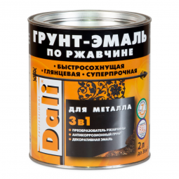 Грунт-эмаль по ржавчине 3 в 1 гладкая DALI, RAL 5005 синий, 2 л