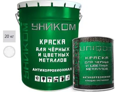 Краска для черных и цветных металлов серый 20 кг